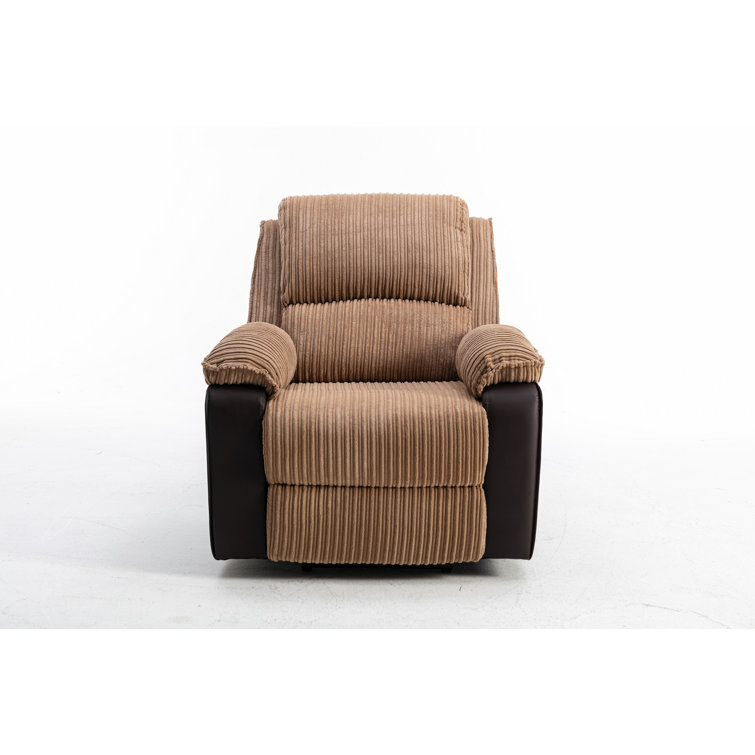 Single fabric recliner outlet chair